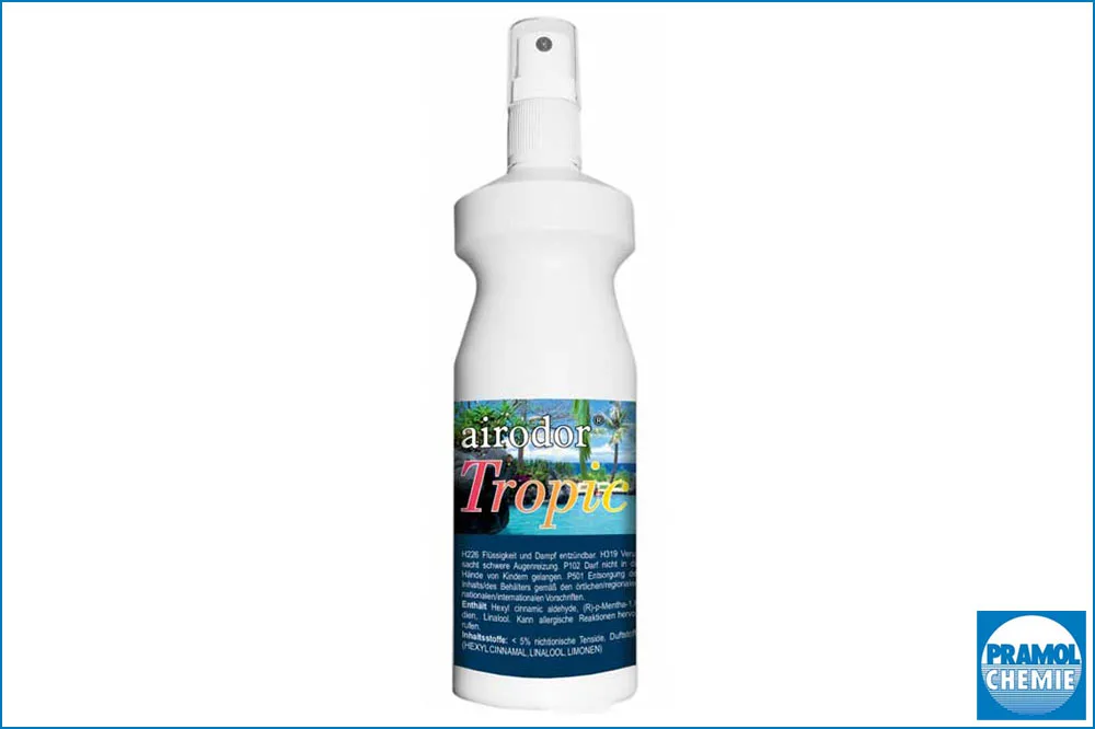 PRAMOL Airodor Lufterfrischer, Sprühflasche 200 ml, Tropic