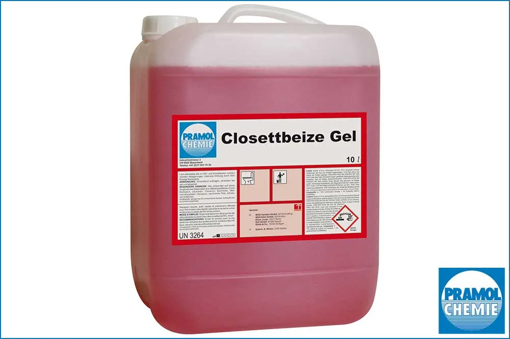 PRAMOL 12560.00110 Closettbeize Gel - Hochaktiver WC-Grundreiniger in Gelform, 10 Liter Kanister