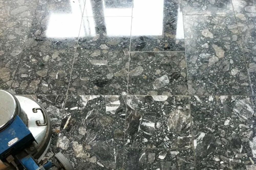 PRAMOL cristallo Hochglanz-Kristallisationspulver für Marmor, Travertin, Solnhofer und Terrazzo, 1 kg – Bild 2