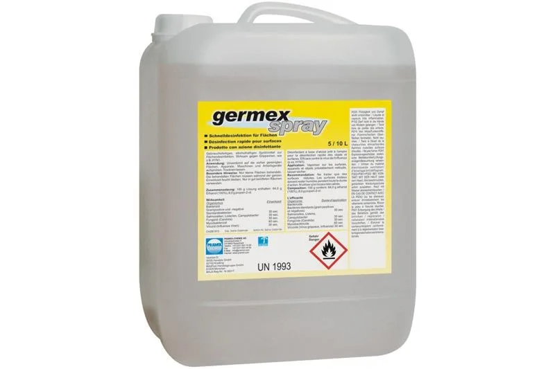 PRAMOL germex spray - Schnelldesinfektion für Flächen, 10 Liter Kanister