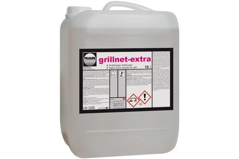 PRAMOL grillnet extra - Dickflüssiger Backofen und Grillreiniger, 10 Liter Kanister