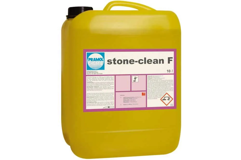 PRAMOL Stone-Clean F - Reiniger zur Entfernung von Grünbelägen an Fassaden, Mauerwerk, Dächern, 10 Liter Kanister