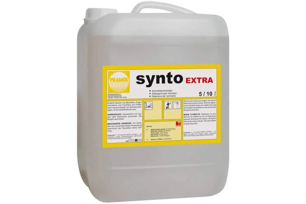 PRAMOL synto extra - Schreibtischreiniger, Kunststoffreiniger, 10 Liter Kanister
