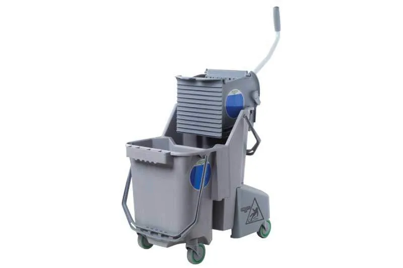 UNGER COMBG SmartColor Combo Doppelfahreimer mit Presse 30 Liter, grau