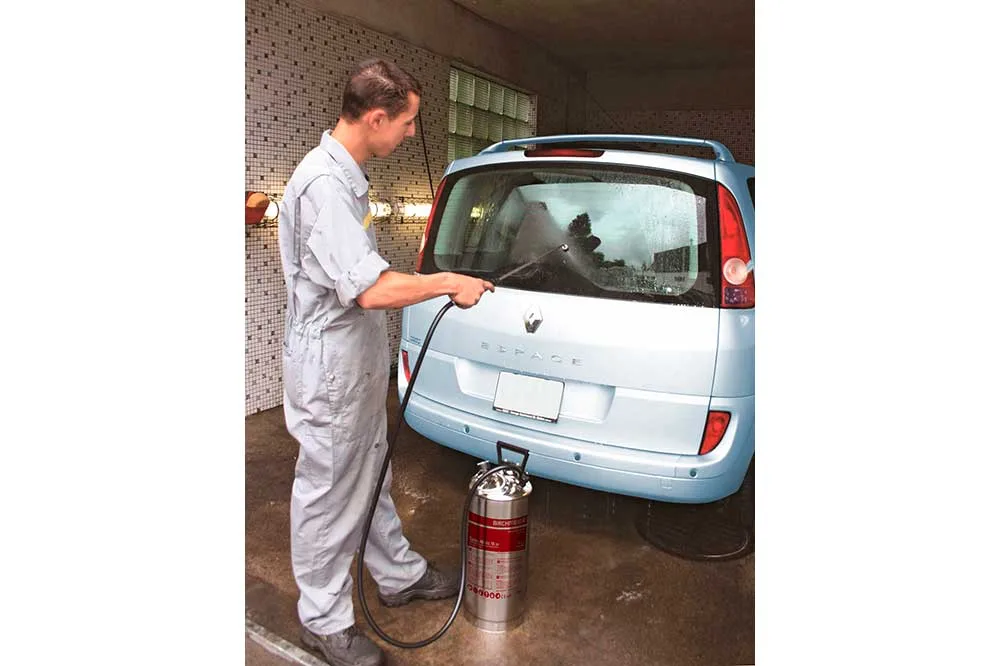 BIRCHMEIER 11380001 Edelstahl-Drucksprühgerät Spray-Matic 10 SP für Säuren, 10 Liter