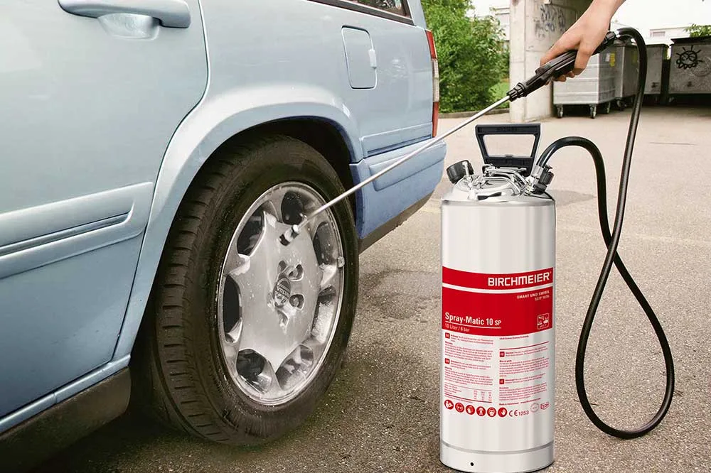 BIRCHMEIER 11380001 Edelstahl-Drucksprühgerät Spray-Matic 10 SP für Säuren, 10 Liter