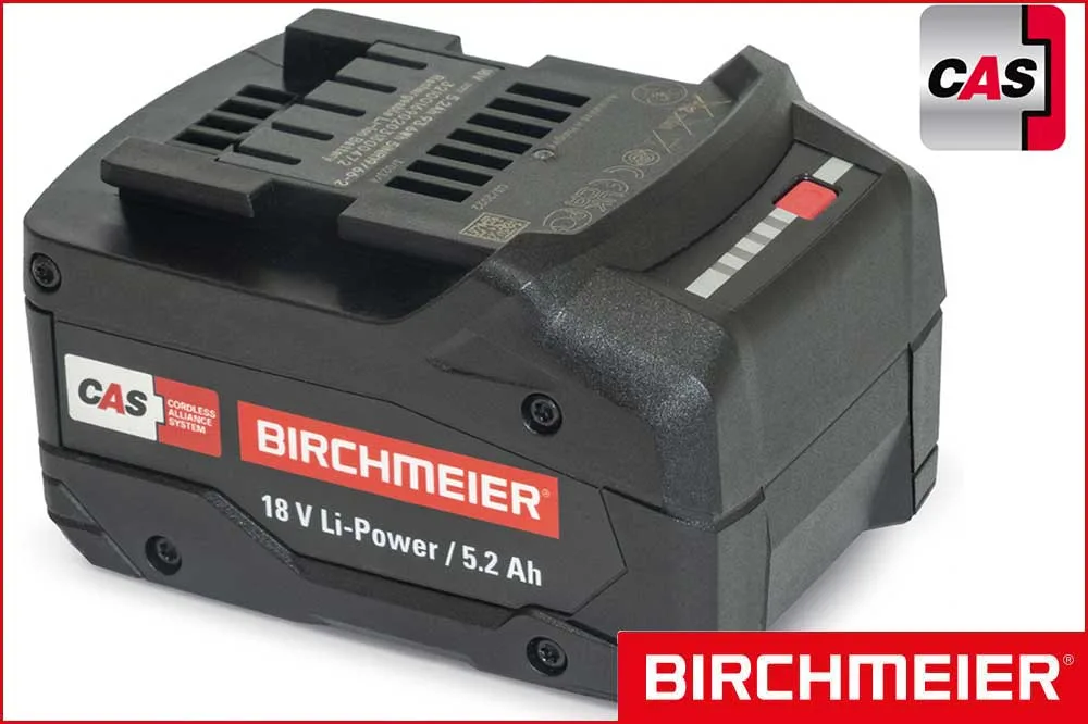 BIRCHMEIER 12072501 Akkupack 18 V / 5.2 Ah, Li-Power, CAS