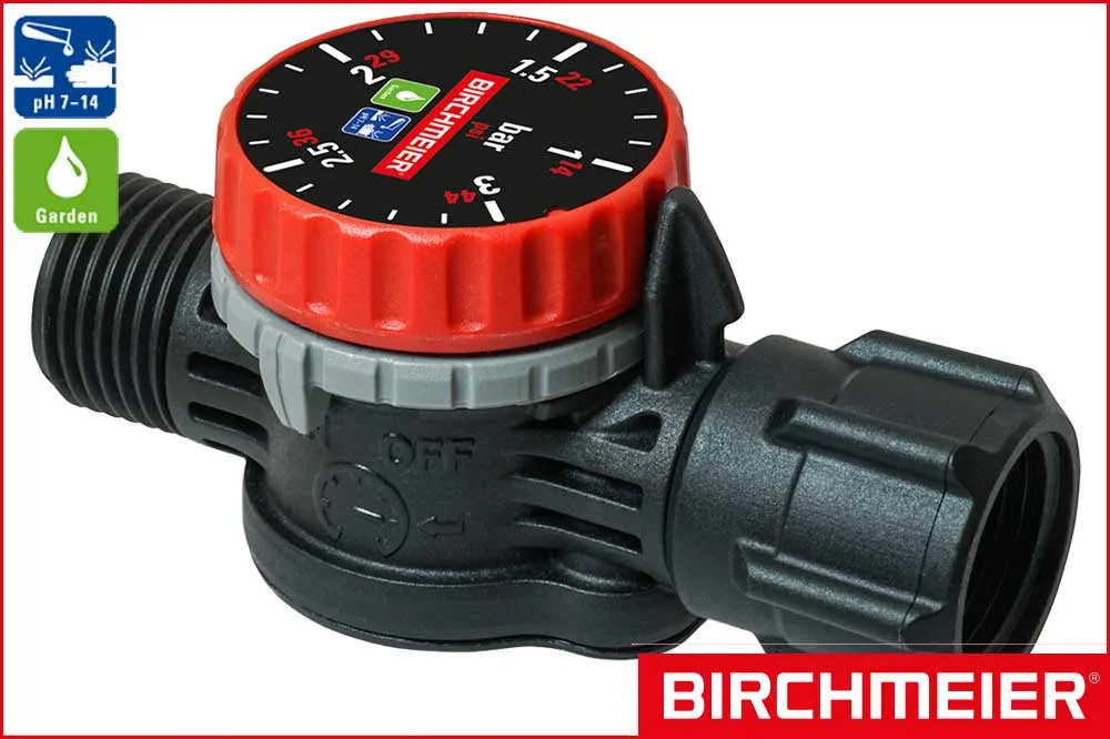BIRCHMEIER Druckregelventil PR 3 E1 für Laugen und Solvent - einstellbar 1-3 bar