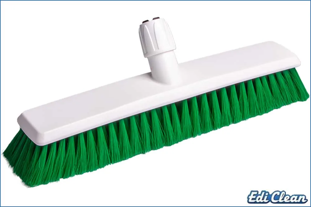 Edi Clean 12425.03 Hygienebesen mit DIN- und ital. Kombigewinde, grün, 40 cm - Soft Ø 0.25