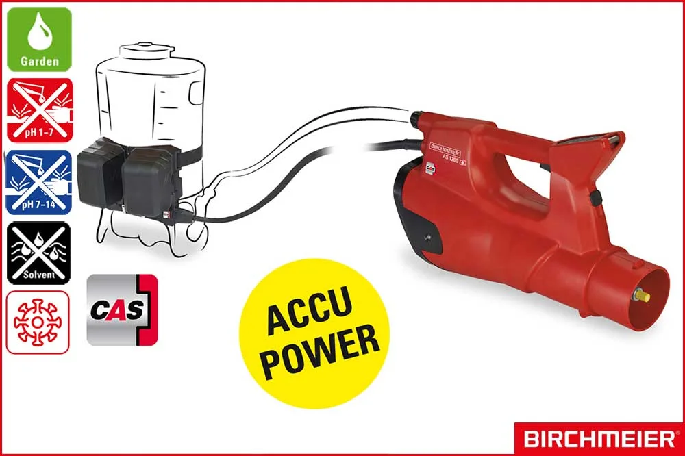 BIRCHMEIER 12129001 Akku-Sprühgebläse AS 1200 AC1 für Garden