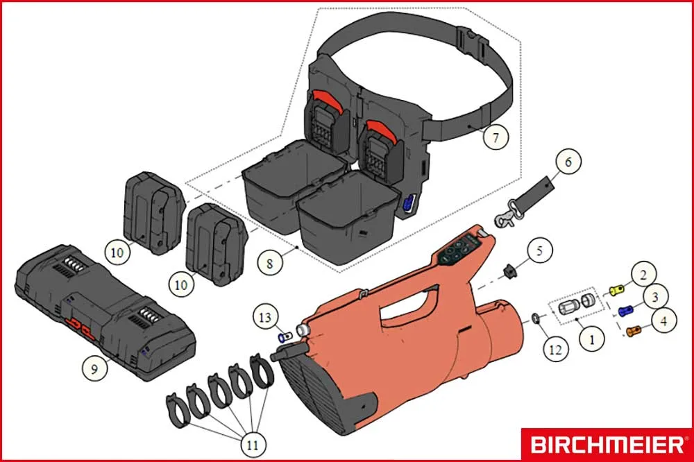 BIRCHMEIER 12129001 Akku-Sprühgebläse AS 1200 AC1 für Garden, Schädlingsbekämpfung, Bau uvm.