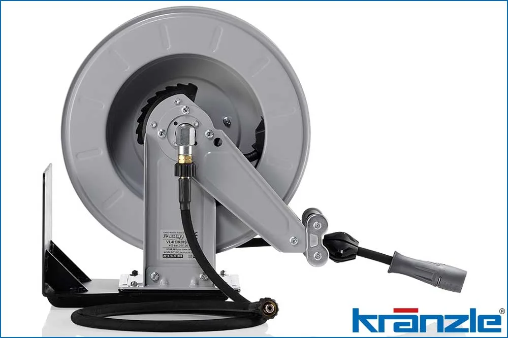 Kränzle 43855 Automatik-Trommel 20 m Hochdruckschlauch DN8, inkl. 2 m Verbindungsschlauch