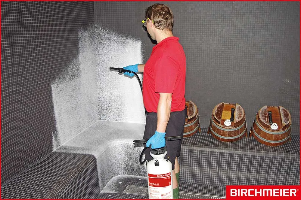 BIRCHMEIER 11900401 Schaum-Drucksprühgerät Foam-Matic 5 P für Säuren, rot, 5 Liter