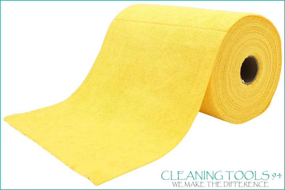 Cleaning Tools 94 Mikrofasertuch-Rolle, 30 x 30 cm, 75 Stück, gelb