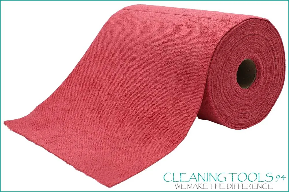 Cleaning Tools 94 70709 Mikrofasertuch-Rolle, 30 x 30 cm, 75 Stück, rot