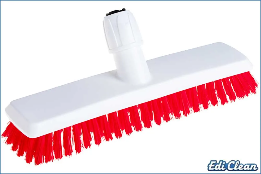 Edi Clean 11350.02 Hygiene Schrubber mit DIN- und ital. Kombigewinde, rot, 30 cm – Hard Ø 0.5