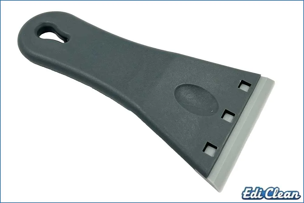 Edi Clean 92240 Kunststoff-Sicherheitsschaber 73 mm inkl. 10 Ersatzklingen, grau