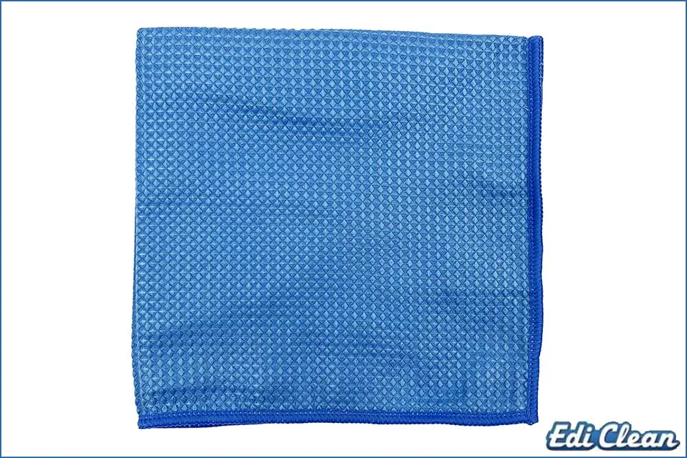 Edi Clean 94070.1-05 Mikrofaser Waffeltuch Honeycomb, 40 x 40 cm, blau - 5 Stück