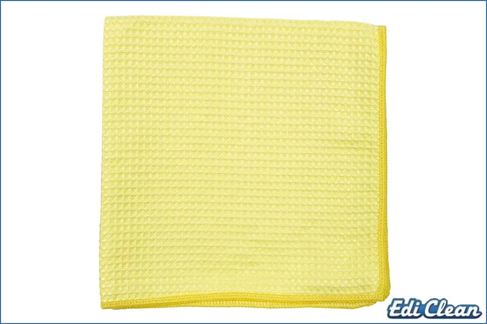Edi Clean 94070.4-05 Mikrofaser Waffeltuch Honeycomb, 40 x 40 cm, gelb - 5 Stück