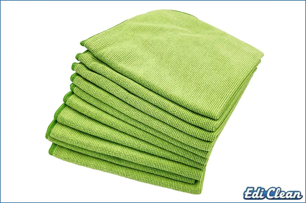 Edi Clean 94073.3-10 Mikrofasertuch Long Life, 40 x 40 cm, grün - 10 Stück