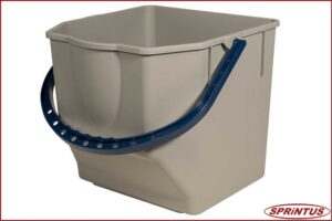 Sprintus 301186 Eimer 25 Liter grau, mit blauem Henkel, zu CombiX, XL und PRO