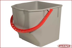 Sprintus 301187 Eimer 25 Liter grau, mit rotem Henkel, zu CombiX, XL und PRO