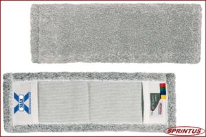 Sprintus 301225 Mikrofaser-Taschenmopp Delphin, 40 cm - 75 Stück - mit LOGO-Druck