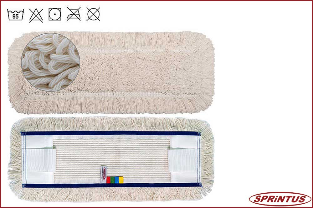 Sprintus 302098 Baumwoll-Laschen- und Taschenmopp Classic pro, 40 cm