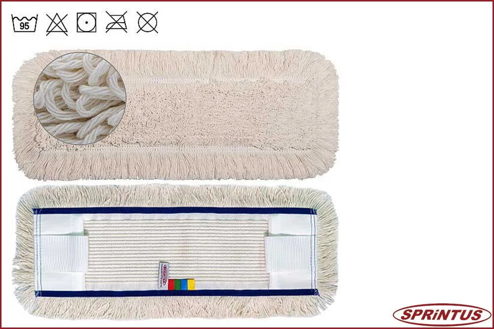 Sprintus 302098 Baumwoll-Laschen- und Taschenmopp Classic pro, 40 cm
