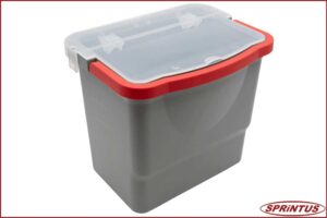 Sprintus 305025 Eimer 6 Liter grau, mit rotem Henkel, zu CombiX XL und PRO