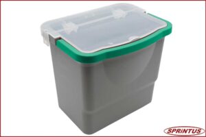 Sprintus 305026 Eimer 6 Liter grau, mit grünem Henkel, zu CombiX XL und PRO
