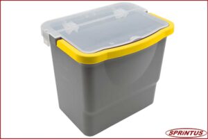Sprintus 305027 Eimer 6 Liter grau, mit gelbem Henkel, zu CombiX XL und PRO