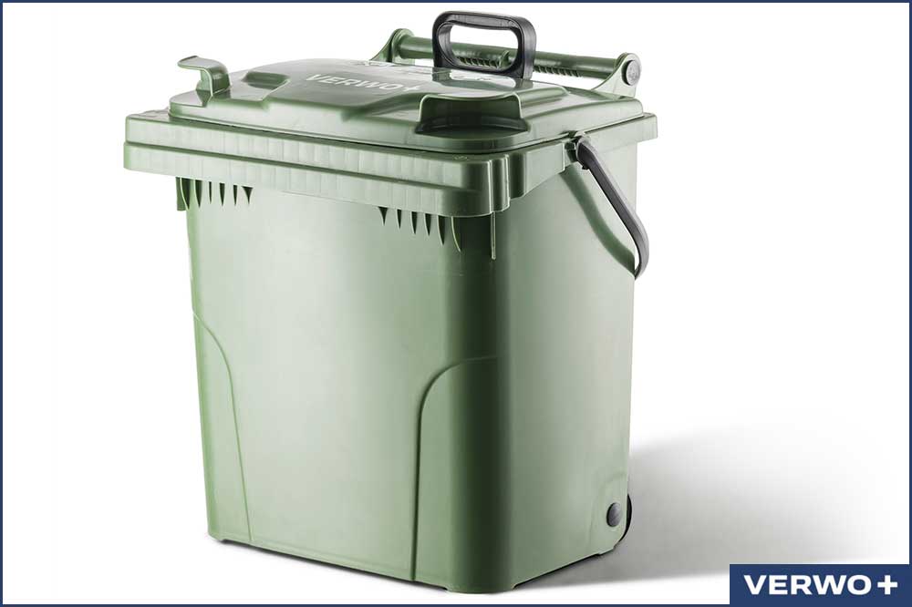 VERWO 03.40004 Abfallcontainer, Kunststoff, 40 Liter - grün