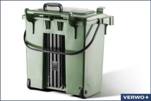 VERWO 03.40004 Abfallcontainer, Kunststoff, 40 Liter - grün