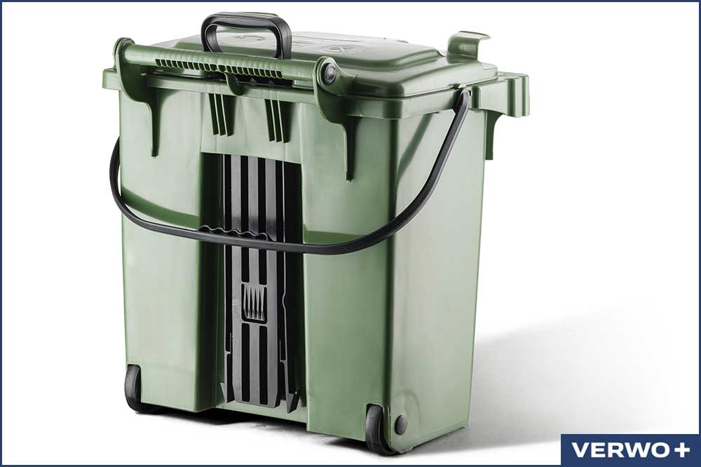 VERWO 03.40004 Abfallcontainer, Kunststoff, 40 Liter - grün
