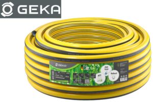 GEKA plus 13.0223.9 PVC-Wasserschlauch 4-lagig, 1" - 25 mm, 25 m, gelb-grau