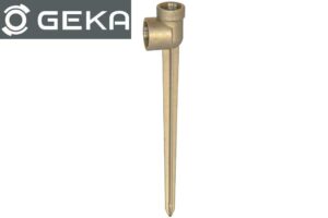 GEKA 57.5732 Regnersteckdorn 170 mm, IG G1/2 x IG G3/4, Messing blank