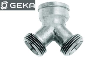 GEKA plus 33.4334 Abzweigstück - Verteiler, IG 3/4 Zoll - 2 x AG 3/4 Zoll, Messing verchromt - 5 Stück