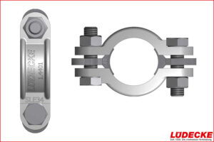 LÜDECKE SLE Edelstahl-Schlauchklemme zweiteilig, Schlauchtülle