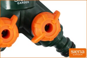 Siena Garden L89291 2-Wege-Verteiler, Stecknippel mit Reduzieradaptern