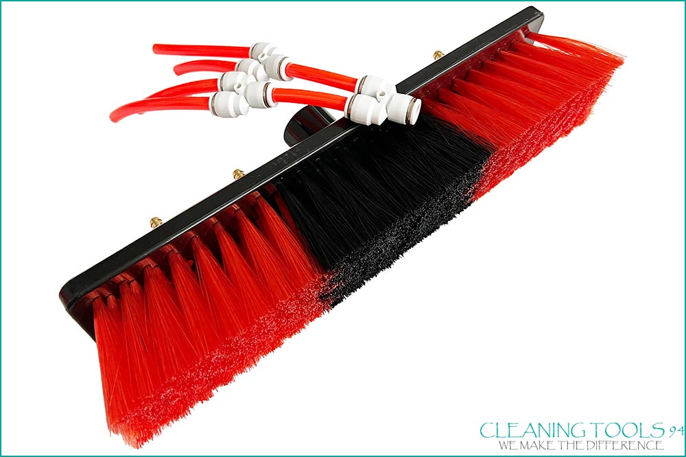 Cleaning Tools 94 SHC-Reinigungsbürste zu wasserführende Teleskopstange, schwarz-rot, 35 cm