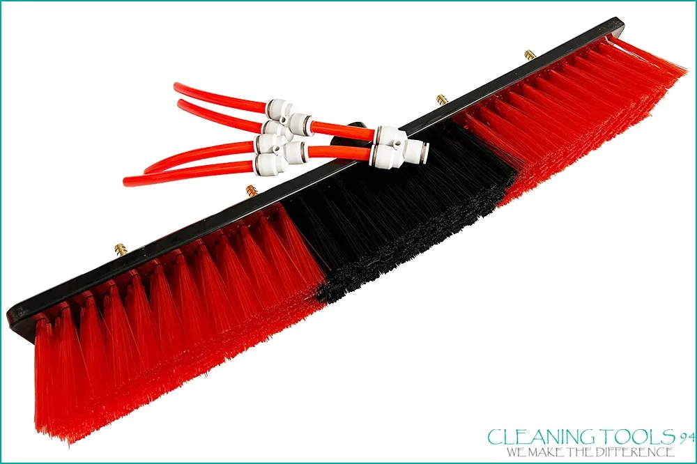Cleaning Tools 94 SHC-Reinigungsbürste zu wasserführende Teleskopstange, schwarz-rot, 50 cm