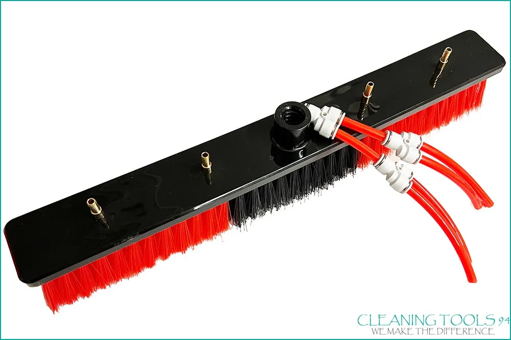 Cleaning Tools 94 SHC-Reinigungsbürste zu wasserführende Teleskopstange, schwarz-rot, 50 cm