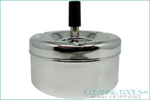 Cleaning Tools 94 Schleuder-Aschenbecher, ø 11 cm, silber - 70697