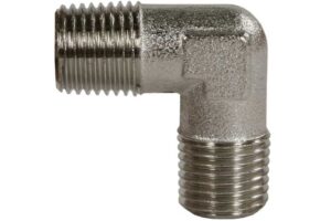 Suttner Winkelstück  3/8" AG-AG, 150 bar, Messing vernickelt