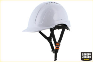 Safety Jogger AJUSCO CHINSTRAP Sicherheitshelm mit Kinnriemen und Einstellrädchen, weiss
