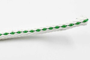 mamutec Hake Paraloc-Seil, PES Soft, 6 mm, 900 daN, weiss-grün - Meterware