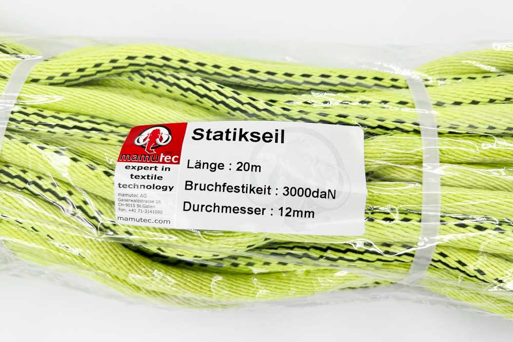 mamutec Statikseil / Kletterseil, 12 mm, 3000 daN, 20 Meter – Bild 2