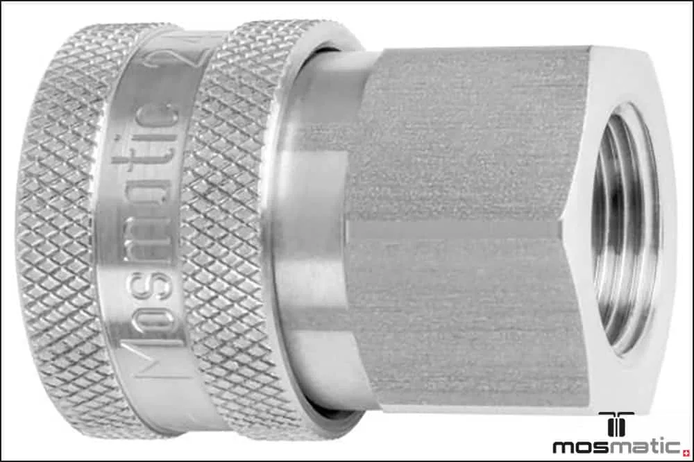 Mosmatic 70.010 Hochdruck-Kupplung, 1/4 Zoll Innengewinde, Edelstahl