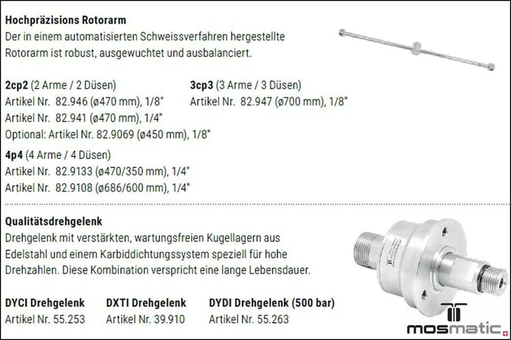 Mosmatic 80.764 FL-AH 520 Flächenreiniger Professional, 52 cm, 3/8 Zoll IG Mosmatic 80.764 FL-AH 520 Flächenreiniger Professional, ø 52 cm, G 3/8 Zoll IG